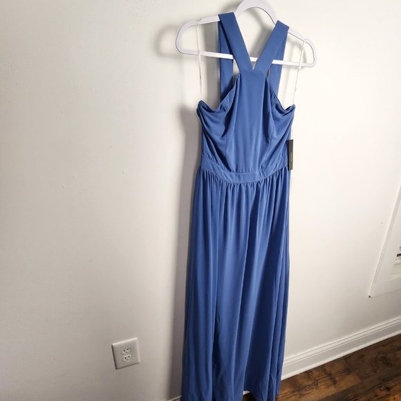 NWT Lulus Air Of Romance Blue Gown Maxi Dress Size Medium - Picture 4 of 13